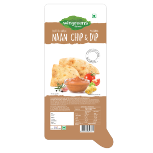 WinGreens - Butter Garlic Naan Chips with Makhani Dip 70g