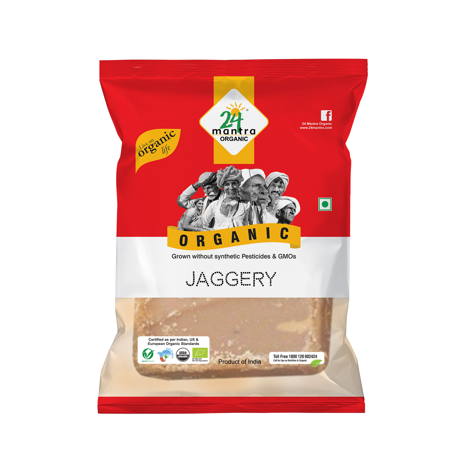 24 Mantra Organic Jaggery block 450g