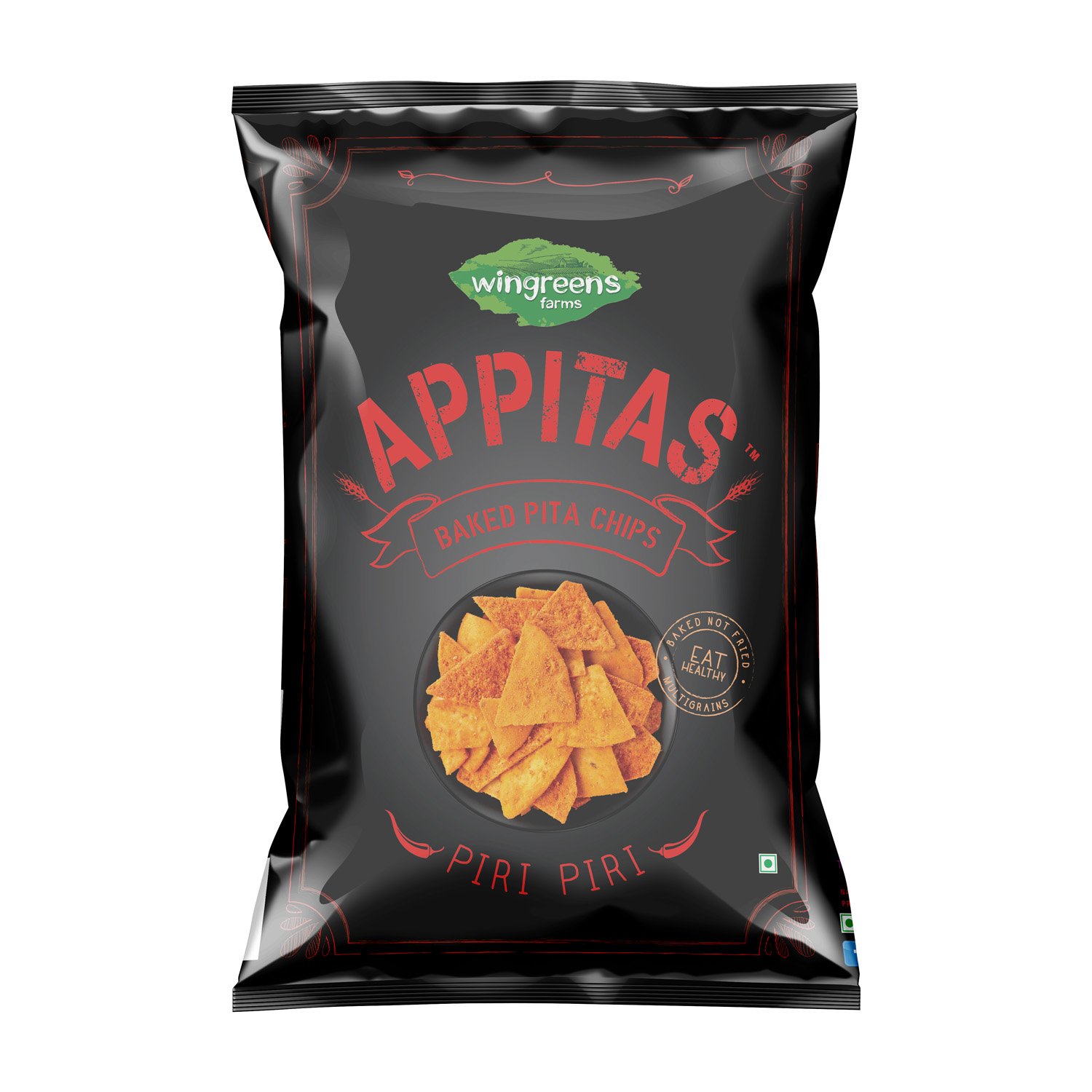 WinGreens - Piri Piri Pita Chips 60g